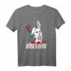 Böses Hasi Horror Hase T-Shirt – Ironisches Gruselkostüm für Fasching, Halloween & Themenpartys mit Blut, Kettensäge & schwarzem Humor
