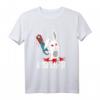 Böses Hasi Horror Hase T-Shirt – Ironisches Gruselkostüm für Fasching, Halloween & Themenpartys mit Blut, Kettensäge & schwarzem Humor