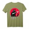 Cat What? - Lustiges schwarzes Katzen T-Shirt mit Knochen, ideales Geschenk für Katzenliebhaber, Halloween, Weihnachten & Valentinstag