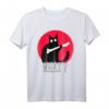 Cat What? - Lustiges schwarzes Katzen T-Shirt mit Knochen, ideales Geschenk für Katzenliebhaber, Halloween, Weihnachten & Valentinstag