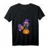 Süßes Halloween Katze Hexe T-Shirt mit V-Ausschnitt – Liebevolles Geschenk für Katzen- und Halloween-Fans, perfekt für Geburtstag, Weihnachten oder als Kostümalternative