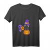 Süßes Halloween Katze Hexe T-Shirt mit V-Ausschnitt – Liebevolles Geschenk für Katzen- und Halloween-Fans, perfekt für Geburtstag, Weihnachten oder als Kostümalternative