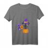 Süßes Halloween Katze Hexe T-Shirt mit V-Ausschnitt – Liebevolles Geschenk für Katzen- und Halloween-Fans, perfekt für Geburtstag, Weihnachten oder als Kostümalternative