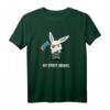 Killer Bunny Is My Spirit Animal - Lustiges Halloween Kaninchen T-Shirt mit Axt, Augenklappe & Latzhose