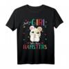 Just A Girl Who Loves Hamster-Shirt - Süßes Tierliebhaber-Shirt für Mädchen und Frauen, ideales Geschenk für Hamsterfans zu Weihnachten, Geburtstag, Muttertag und mehr