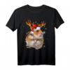 Hamster Rentier Weihnachts T-Shirt - Lustiges Tiermotiv für Weihnachten, Geschenk für Familie, Freunde und Tierliebhaber