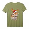 Hamster Rentier Weihnachts T-Shirt - Lustiges Tiermotiv für Weihnachten, Geschenk für Familie, Freunde und Tierliebhaber