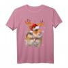 Hamster Rentier Weihnachts T-Shirt - Lustiges Tiermotiv für Weihnachten, Geschenk für Familie, Freunde und Tierliebhaber