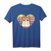 Niedliches Hamster-Design im Retro-Herzform - Vintage T-Shirt, perfekt als Weihnachts- oder Geburtstagsgeschenk