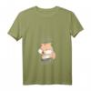 Damen Thinking About My Hamster Cooler Nager T-Shirt mit V-Ausschnitt – Witziges Geschenk für Hamsterliebhaber & Nagetierfans