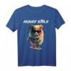 Bunter Skater Hamster T-Shirt zum HapFrog – Buntes Design mit Hamster auf Regenbogen Skateboard, ideal für Freunde und Familie