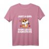 Just A Girl Who Loves Hamsters - Lustiges Hamster Kostüm T-Shirt für Frauen, Mädchen & Tierliebhaber als Geschenk für Geburtstag & Weihnachten
