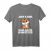 Just A Girl Who Loves Hamsters - Lustiges Hamster Kostüm T-Shirt für Frauen, Mädchen & Tierliebhaber als Geschenk für Geburtstag & Weihnachten