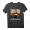 Pew Pew Madafakas Damen Vintage Hasen T-Shirt mit Pistolen - Lustiges Witziges Kaninchen & Party Outfit für Frauen, Geschenkidee für Meme- und Sarkasmus-Fans