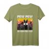 Pew Pew Madafakas Damen Vintage Hasen T-Shirt mit Pistolen - Lustiges Witziges Kaninchen & Party Outfit für Frauen, Geschenkidee für Meme- und Sarkasmus-Fans