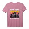 Pew Pew Madafakas Damen Vintage Hasen T-Shirt mit Pistolen - Lustiges Witziges Kaninchen & Party Outfit für Frauen, Geschenkidee für Meme- und Sarkasmus-Fans