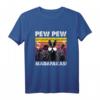 Pew Pew Madafakas Damen Vintage Hasen T-Shirt mit Pistolen - Lustiges Witziges Kaninchen & Party Outfit für Frauen, Geschenkidee für Meme- und Sarkasmus-Fans