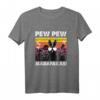 Pew Pew Madafakas Damen Vintage Hasen T-Shirt mit Pistolen - Lustiges Witziges Kaninchen & Party Outfit für Frauen, Geschenkidee für Meme- und Sarkasmus-Fans