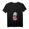 Damen Kaninchen Mit Mütze Hoppy Christmas Weihnachten Hasen T-Shirt mit V-Ausschnitt – Lustiges Geschenk für Weihnachten & Weihnachtsfeier