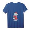 Damen Kaninchen Mit Mütze Hoppy Christmas Weihnachten Hasen T-Shirt mit V-Ausschnitt – Lustiges Geschenk für Weihnachten & Weihnachtsfeier