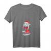 Damen Kaninchen Mit Mütze Hoppy Christmas Weihnachten Hasen T-Shirt mit V-Ausschnitt – Lustiges Geschenk für Weihnachten & Weihnachtsfeier