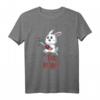 Kawaii Evil Bunny Osterhase mit Kettensäge Halloween T-Shirt – Lustiges Gothic Kostüm für Kinder & Erwachsene, perfekt für Halloween Partys