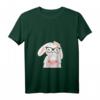 Damen Hase Nerd Brille Hippie Hipster Karnickel Kaninchen Häschen T-Shirt mit V-Ausschnitt – Lustiges Tiermotiv für Kinder, Ostern & Geburtstag