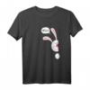 Hello Hase T-Shirt Weißes Kaninchen Funshirt Tiermotiv im Comic Style – Lustiges Ostergeschenk für Kinder, Damen und Herren, Hasenhalter & Tierfreunde