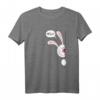 Hello Hase T-Shirt Weißes Kaninchen Funshirt Tiermotiv im Comic Style – Lustiges Ostergeschenk für Kinder, Damen und Herren, Hasenhalter & Tierfreunde