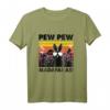 Pew Pew Madafakas Damen T-Shirt mit Hasen und Pistolen – Lustiges Party- und Festival-Outfit für Meme- und Sarkasmus-Fans