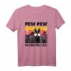Pew Pew Madafakas Damen T-Shirt mit Hasen und Pistolen – Lustiges Party- und Festival-Outfit für Meme- und Sarkasmus-Fans