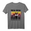 Pew Pew Madafakas Damen T-Shirt mit Hasen und Pistolen – Lustiges Party- und Festival-Outfit für Meme- und Sarkasmus-Fans