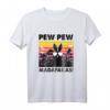 Pew Pew Madafakas Damen T-Shirt mit Hasen und Pistolen – Lustiges Party- und Festival-Outfit für Meme- und Sarkasmus-Fans