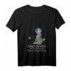 Damen Rette Die Erde, Die Katze Hat Funny Earth Day Cat Lover T-Shirt mit V-Ausschnitt – Trendiges umweltfreundliches Design für Katzenliebhaber & Klimaschützer