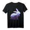 Kaninchen-Hase-Doppelbelichtungs-surreales Tier T-Shirt – Kunstvolles Natur- und Tiermotiv für Outdoor-Enthusiasten & Surrealismus-Fans