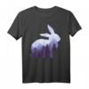 Kaninchen-Hase-Doppelbelichtungs-surreales Tier T-Shirt – Kunstvolles Natur- und Tiermotiv für Outdoor-Enthusiasten & Surrealismus-Fans