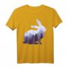 Kaninchen-Hase-Doppelbelichtungs-surreales Tier T-Shirt – Kunstvolles Natur- und Tiermotiv für Outdoor-Enthusiasten & Surrealismus-Fans