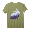 Kaninchen-Hase-Doppelbelichtungs-surreales Tier T-Shirt – Kunstvolles Natur- und Tiermotiv für Outdoor-Enthusiasten & Surrealismus-Fans