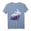 Kaninchen-Hase-Doppelbelichtungs-surreales Tier T-Shirt – Kunstvolles Natur- und Tiermotiv für Outdoor-Enthusiasten & Surrealismus-Fans