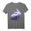 Kaninchen-Hase-Doppelbelichtungs-surreales Tier T-Shirt – Kunstvolles Natur- und Tiermotiv für Outdoor-Enthusiasten & Surrealismus-Fans