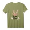 Oma Hase Osterhase florales Leo Look Outfit - Lustiges Damen-Oster T-Shirt als Partnerlook und perfektes Ostergeschenk