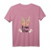 Oma Hase Osterhase florales Leo Look Outfit - Lustiges Damen-Oster T-Shirt als Partnerlook und perfektes Ostergeschenk