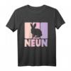 Kinder 9. Geburtstag Mädchen Hase Kaninchen T-Shirt – Perfekt für Geburtstagsfeier und Tierliebhaberinnen