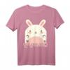 Annyeonghaseyo + Süßer Hase T-Shirt – Koreanisch Hallo in Hangul für K-POP Fans, Korea Drama & Südkoreanische Kultur Liebhaber