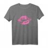 Lippen Kussmund Lippenstift T-Shirt für 80er & 90er Jahre Motto Party - Retro Outfit & Geschenkidee für Fans