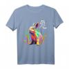 Buntes Häschen T-Shirt für das Jahr des Hasen 2023 - Chinesisches Sternzeichen Outfit für Geburtstage und Osterfeiern