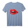 Lippen Kussmund 80er 90er Jahre Motto Party T-Shirt – Lustiges Retro Outfit & Geschenk für Fans der 80s & 90s