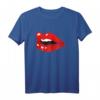 Lippen Kussmund 80er 90er Jahre Motto Party T-Shirt – Lustiges Retro Outfit & Geschenk für Fans der 80s & 90s