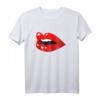 Lippen Kussmund 80er 90er Jahre Motto Party T-Shirt – Lustiges Retro Outfit & Geschenk für Fans der 80s & 90s