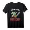 Ich hasse Menschen Hase mit Kettensäge T-Shirt – Lustiges Tiermotiv für Hasenliebhaber, perfekt als Geschenk für Geburtstag & Weihnachten